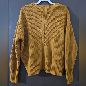 a.n.a Mustard Yellow Crew Neck Sweater